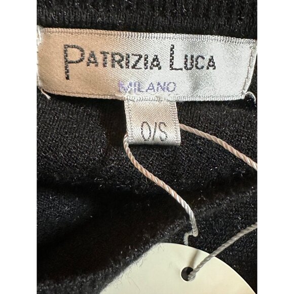 Patrizia Luca Milano Black Poncho Oversized Sweater O/S Fall Layering Piece - Picture 4 of 9